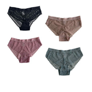 Pack 4 slips Femme dentelle S 8